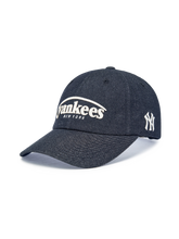 Vintage Denim Curve Logo Unstructured Ballcap