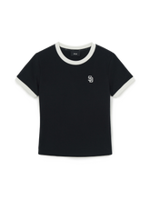 Women's Basic Small Logo Ringer T-Shirts