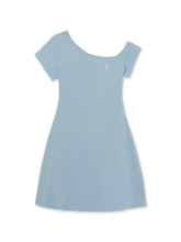 Women's Basic Off Shoulder Shirring Ribbed Dress