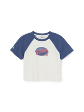 Women's Vintage Color Block Crop T-Shirt