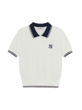 Women's Varsity Color Block Polo Short Sleeve Knit Pullover