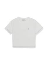 Women's Basic Small Logo Slim Crop Fit T-shirts