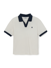 Women's Basic Open Collar Slim Fit Polo T-Shirts