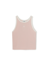 Women's Basic Ringer Crop Sleeveless T-shirt