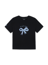 Women's Bow Tie Graphic Slim Semi Crop T-Shirts