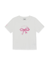 Women's Bow Tie Graphic Slim Semi Crop T-Shirts