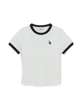 Women's Basic Small Logo Ringer T-shirts