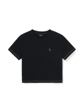 Women's Basic Small Logo Slim Crop Fit T-shirts