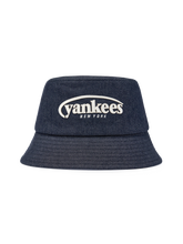 Vintage Denim Curve Logo Bucket Hat