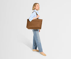Featherlight Diaper Tote in Amaro Brown