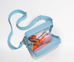 The Mini Crossbody in Glazed Opal Blue