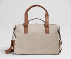 Canvas Overnight Bag in Saddle Brown