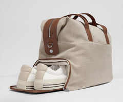 Canvas Overnight Bag in Saddle Brown