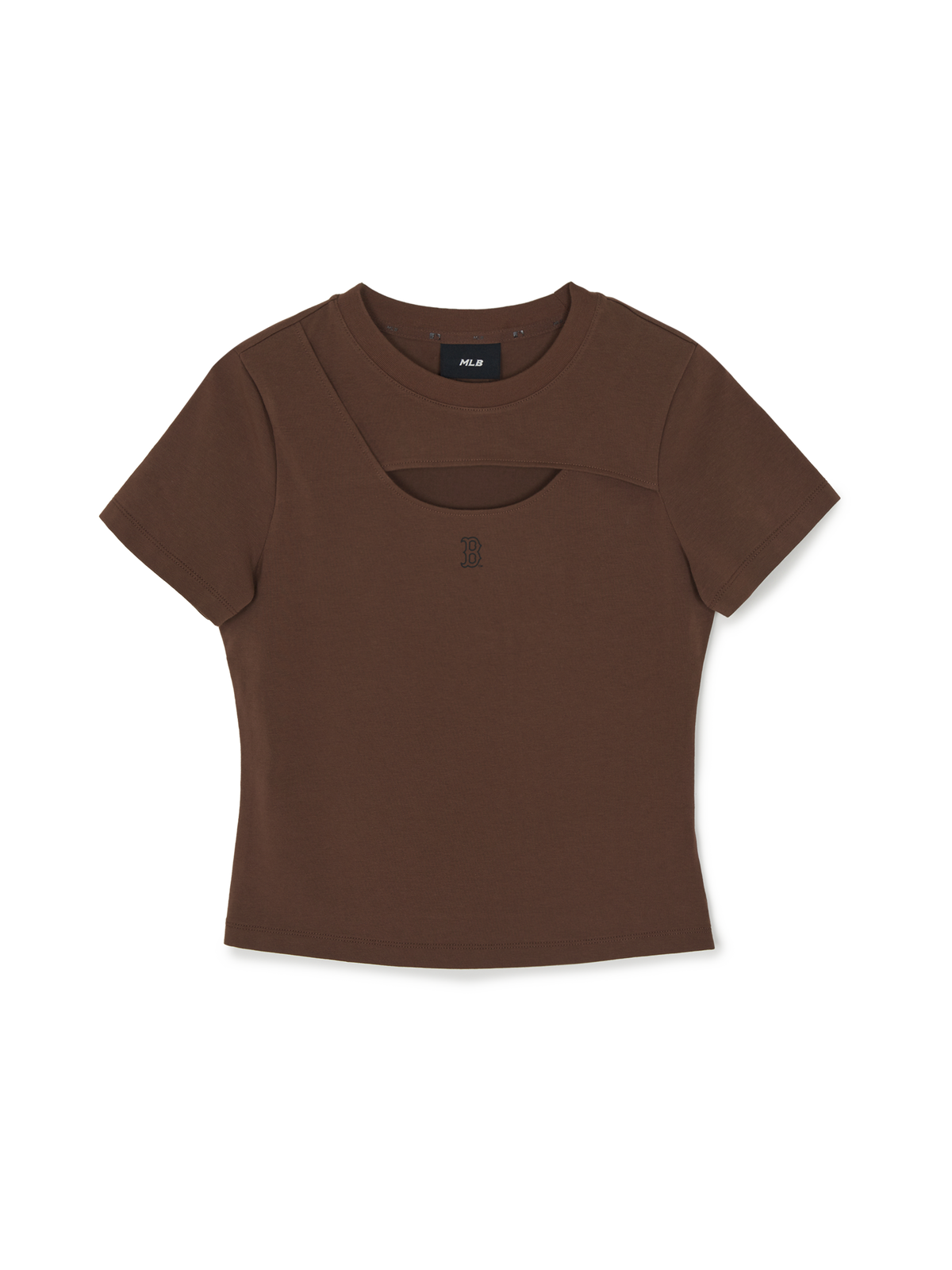 Women's Cut Out Detail Slim Semi Crop T-Shirts