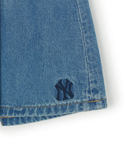 Women's Varsity Vintage Denim Cargo Pleated Skirt