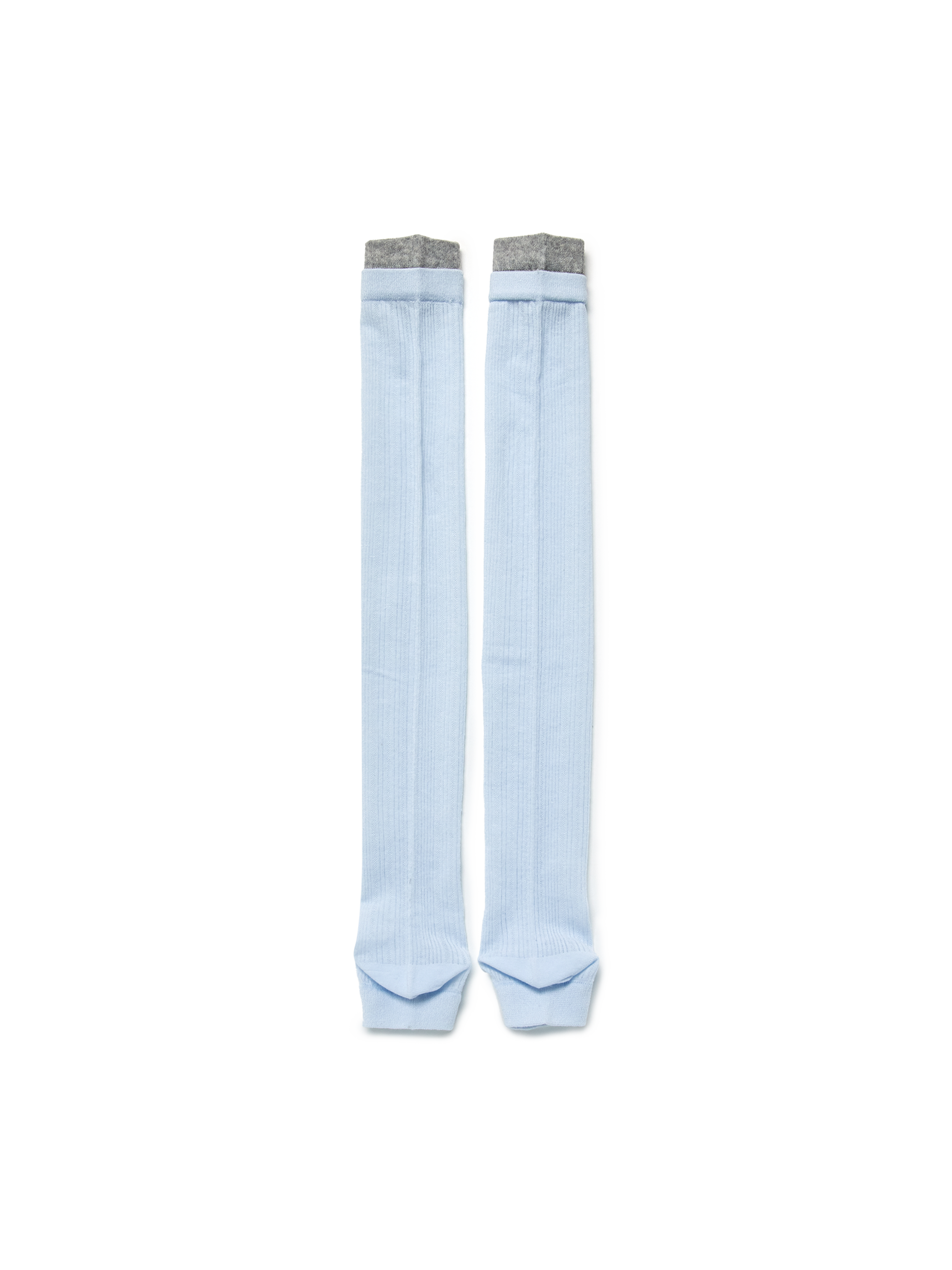 Block Open Toe Knee Socks