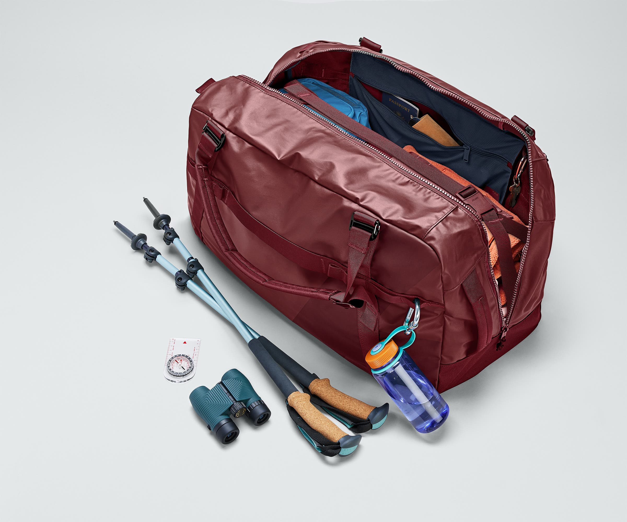 Active Duffle 70L in Burgundy Red