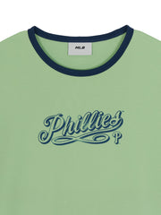 Women's Lettering Slim Semi Crop Linger T-shirts