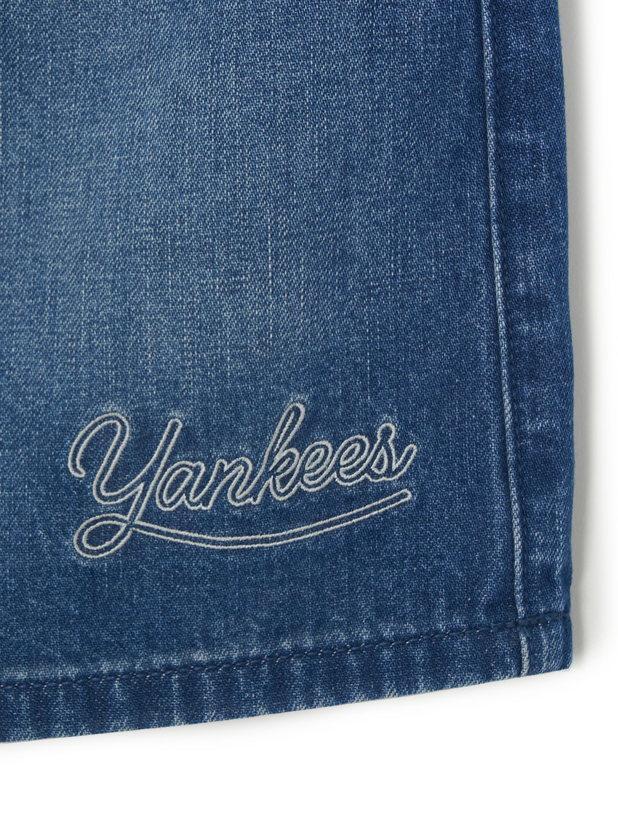 Women's Varsity Lettering Denim Skirt