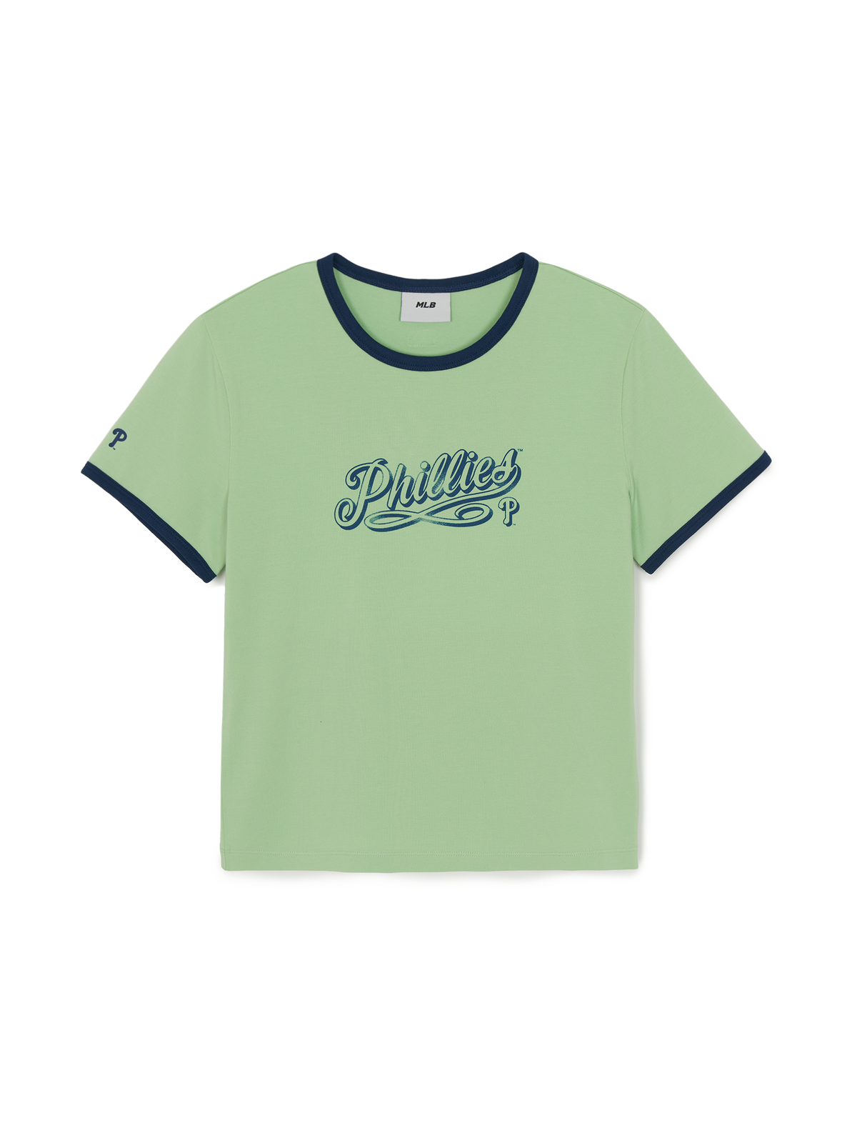 Women's Lettering Slim Semi Crop Linger T-shirts