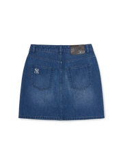 Women's Varsity Lettering Denim Skirt