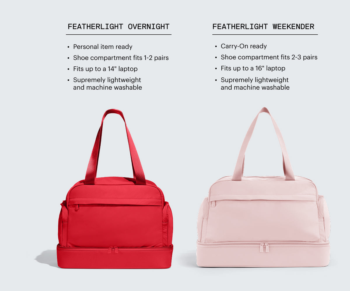 Featherlight Overnight Bag in Jet Black