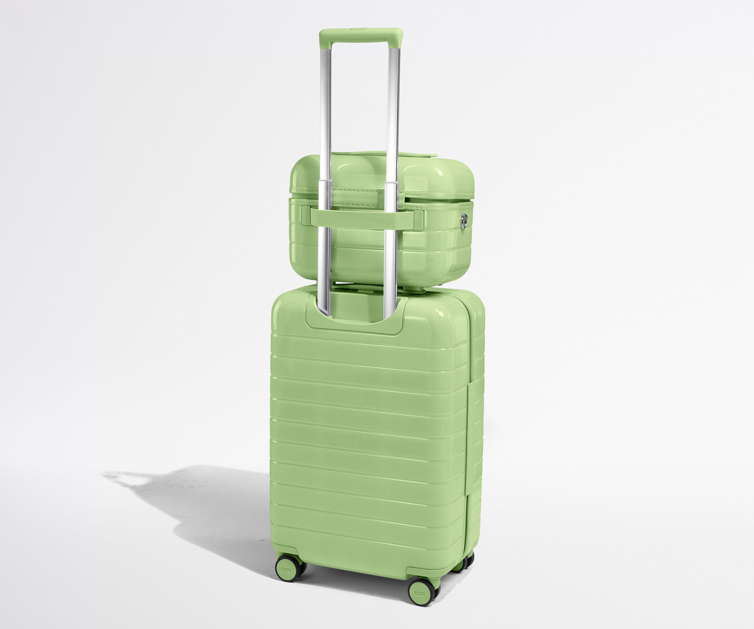 The Train Case in Glazed Matcha Milk Green