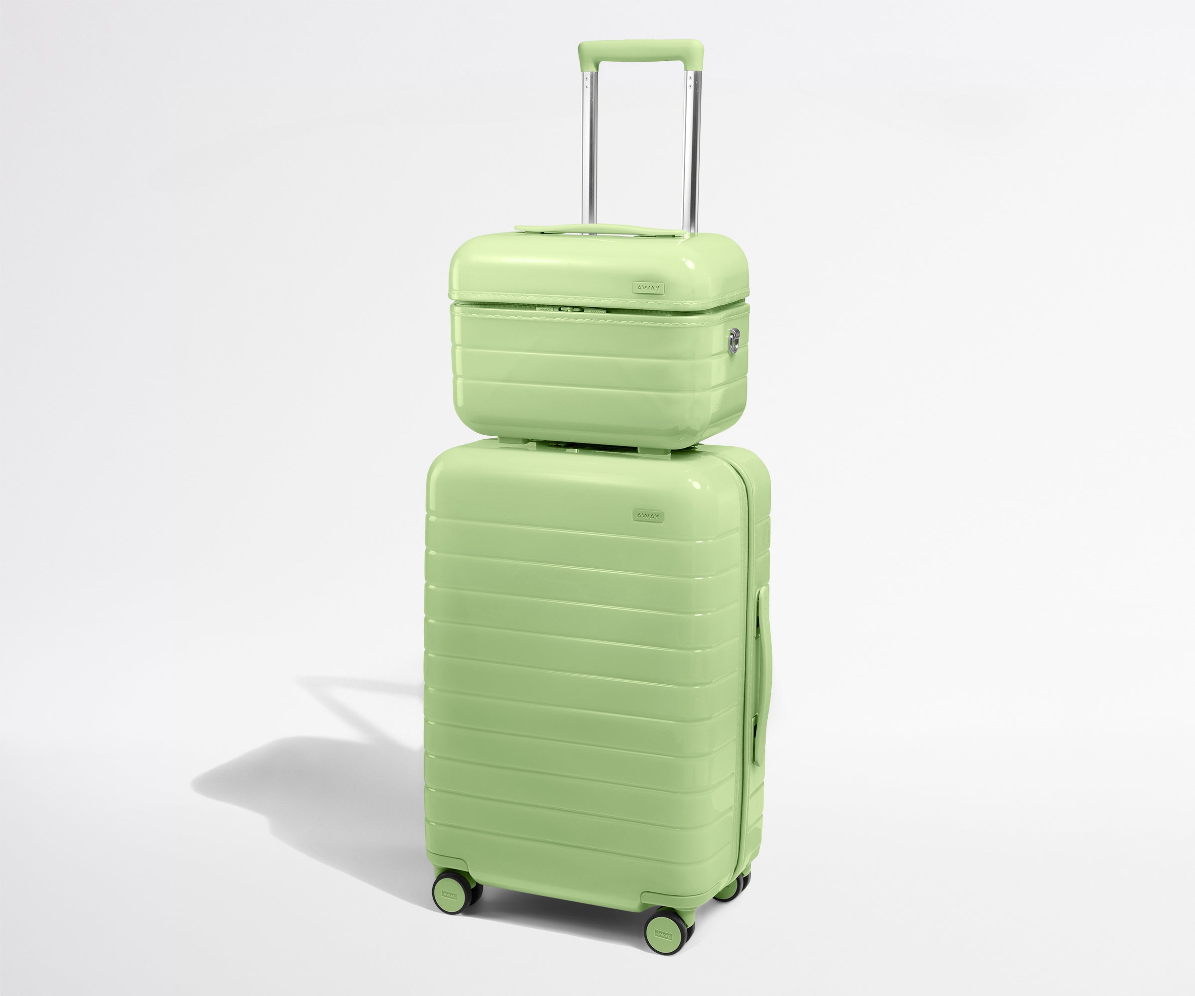 The Train Case in Glazed Matcha Milk Green