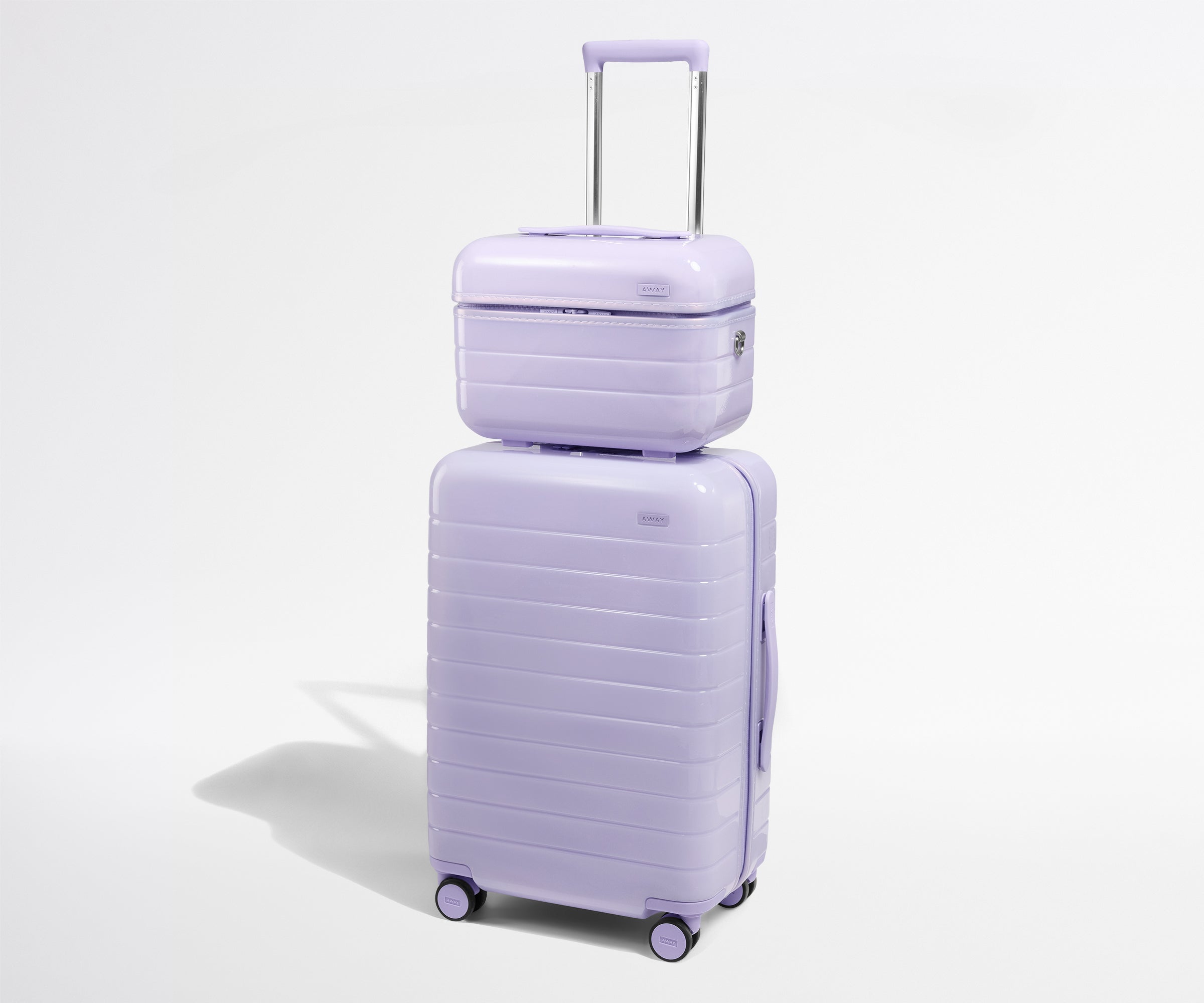 The Train Case in Glazed Lavender Haze Purple