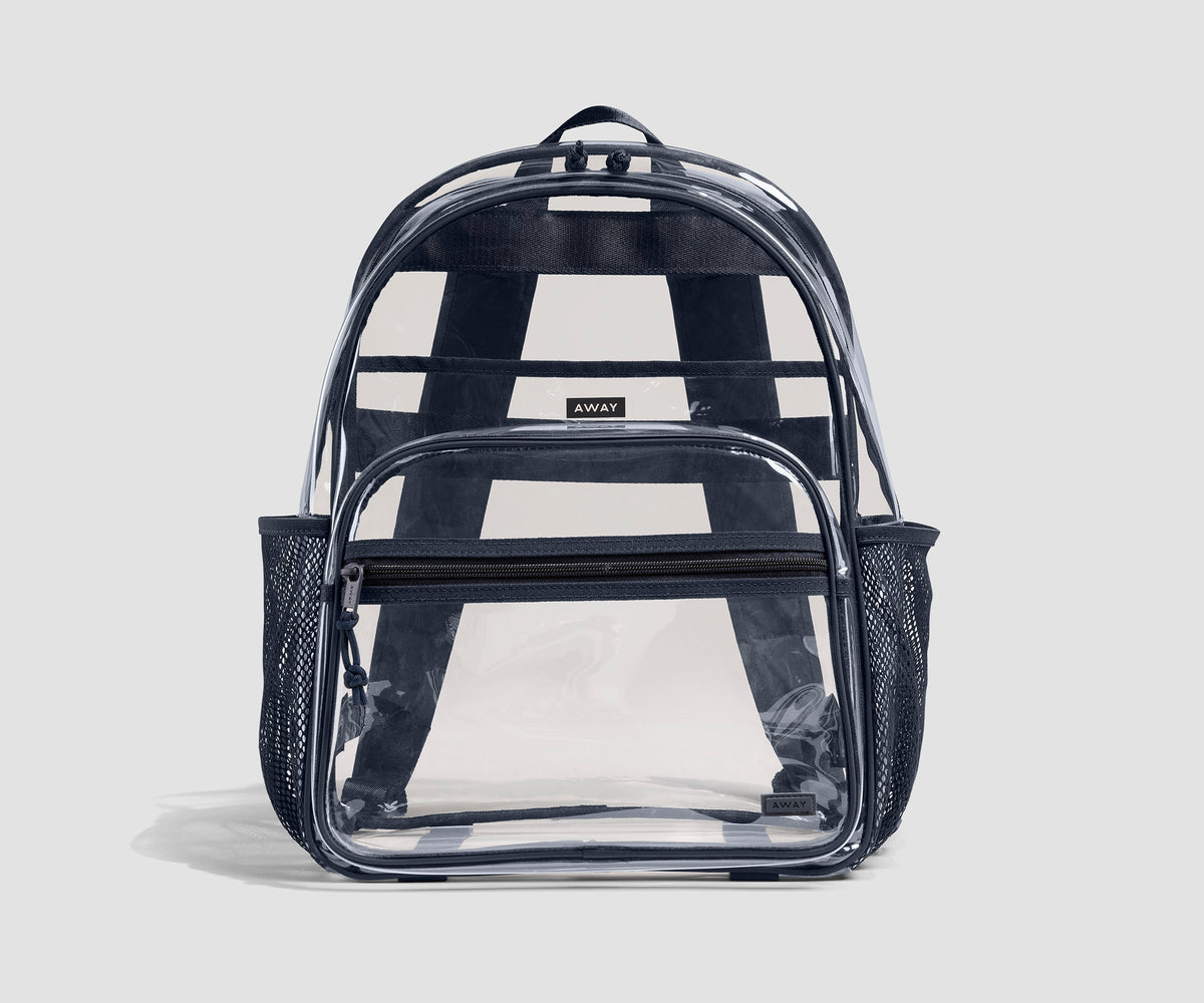 Clear Daily Backpack in Clear/Navy Blue
