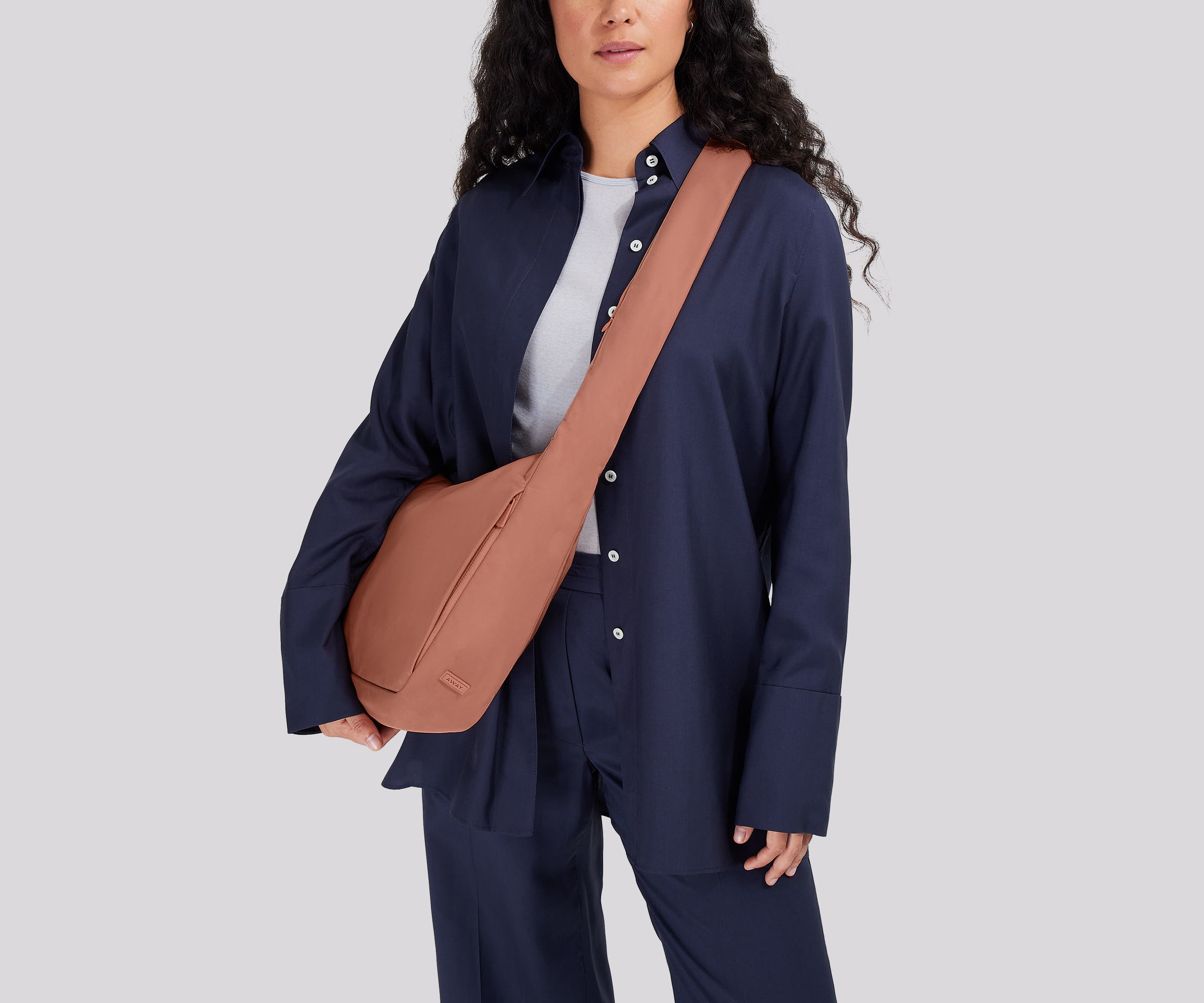 Featherlight Crossbody in Clay Pink