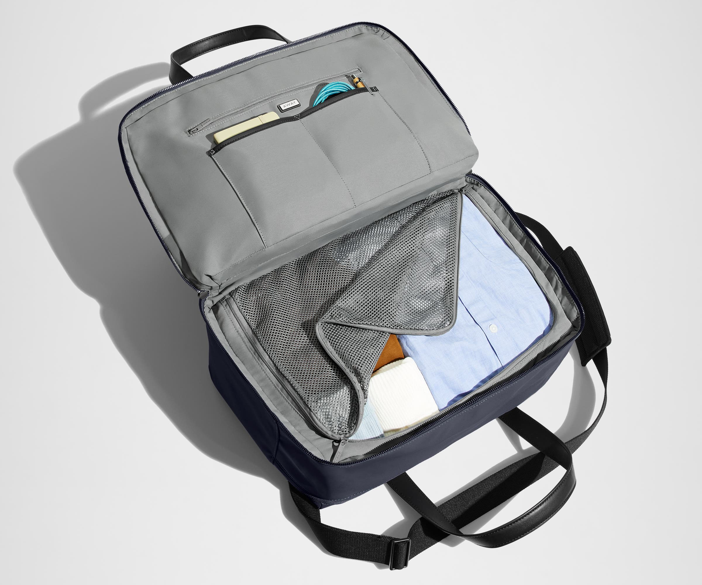 The Overnight Bag in Navy Blue